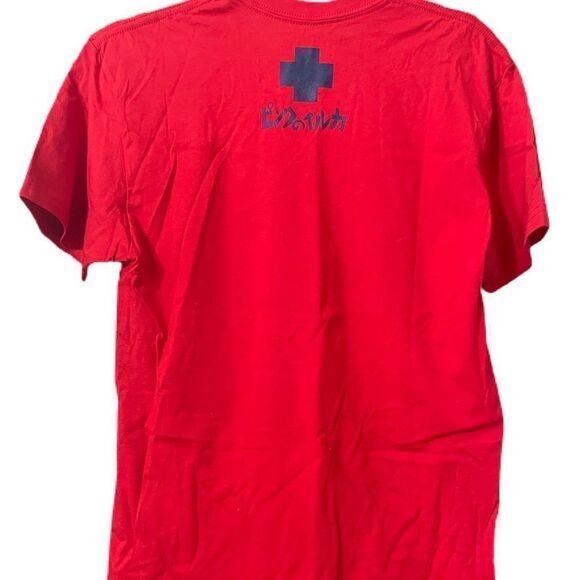 ❣️5/$50 Pink Dolphin Red & Navy Blue size Small Tshirt, White + Sign - Picture 2 of 2